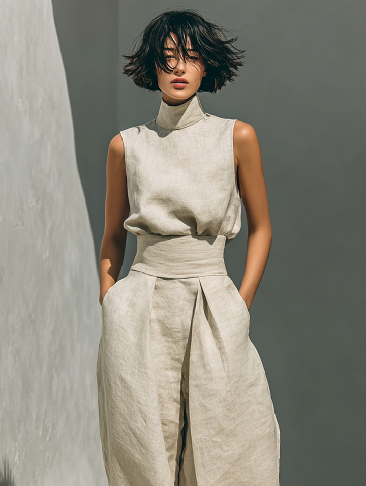 Blackwood | WIDE LEG COTTON PANTS SET FOR WOMEN