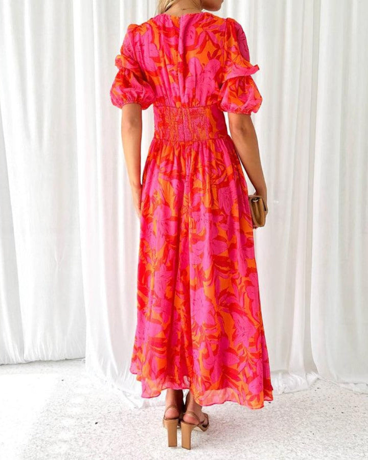 Aloha - Maxi Dress with Puff Sleeves