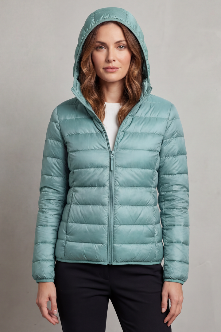 Aela Ultralight Packable Hooded Puffer Jacket
