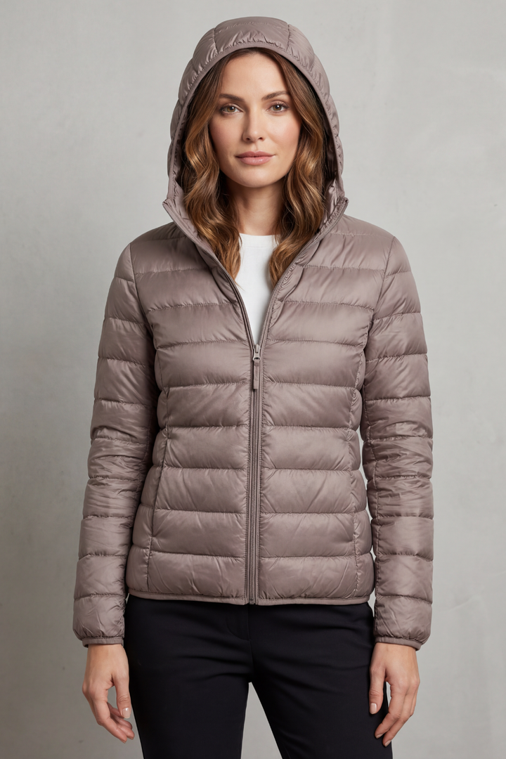 Aela Ultralight Packable Hooded Puffer Jacket