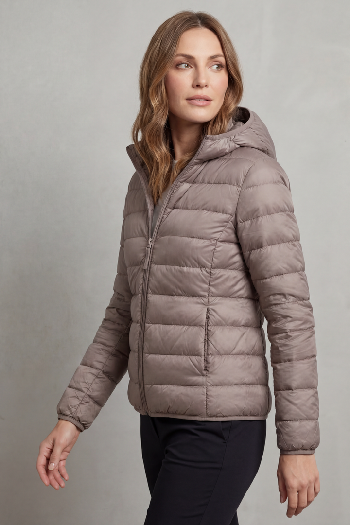 Aela Ultralight Packable Hooded Puffer Jacket