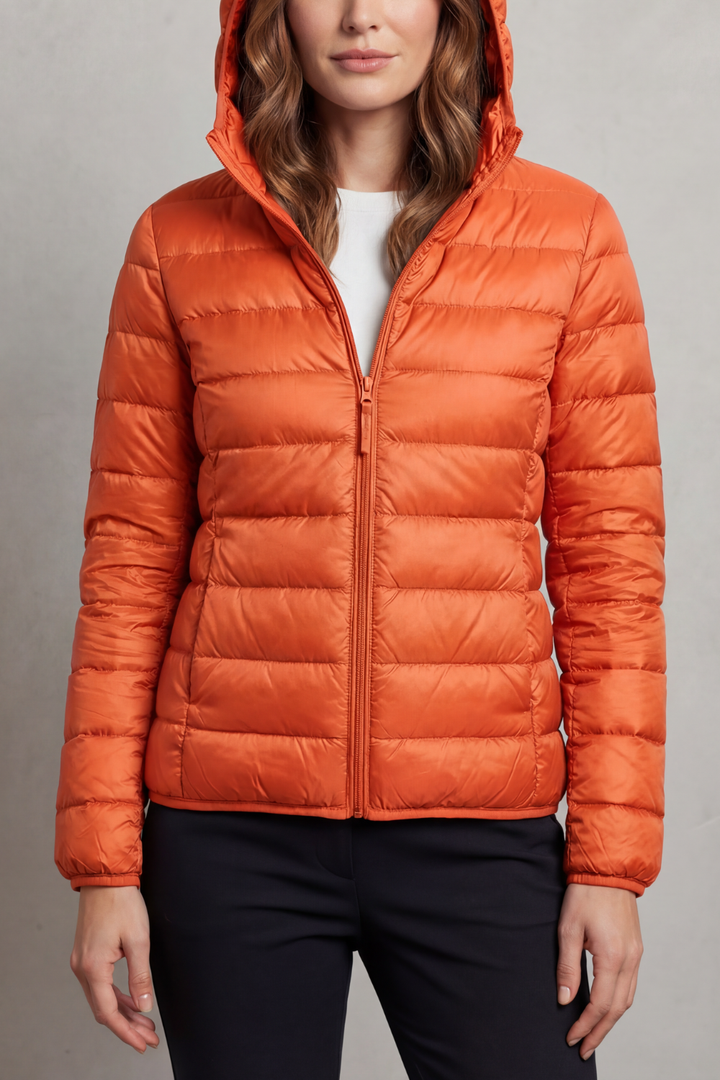 Aela Ultralight Packable Hooded Puffer Jacket