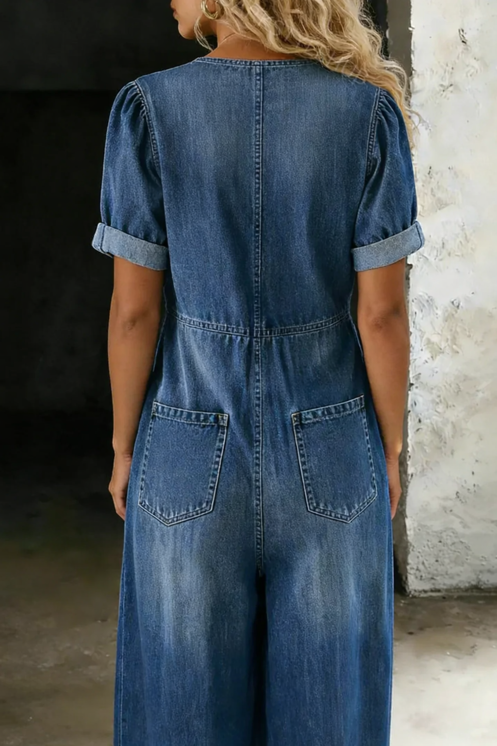 Naya | Short Sleeve V-Neck Jumpsuit