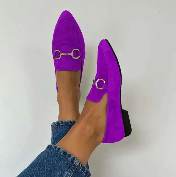Gemma | Timeless Suede Loafers with Classic Bit Detail