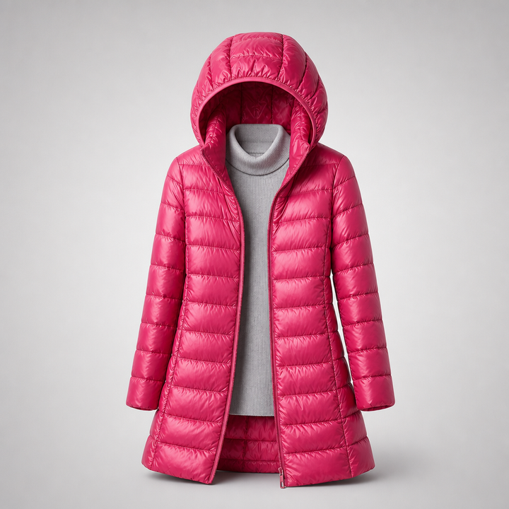 Feathra Ultralight Down Jacket - Burgundy Red