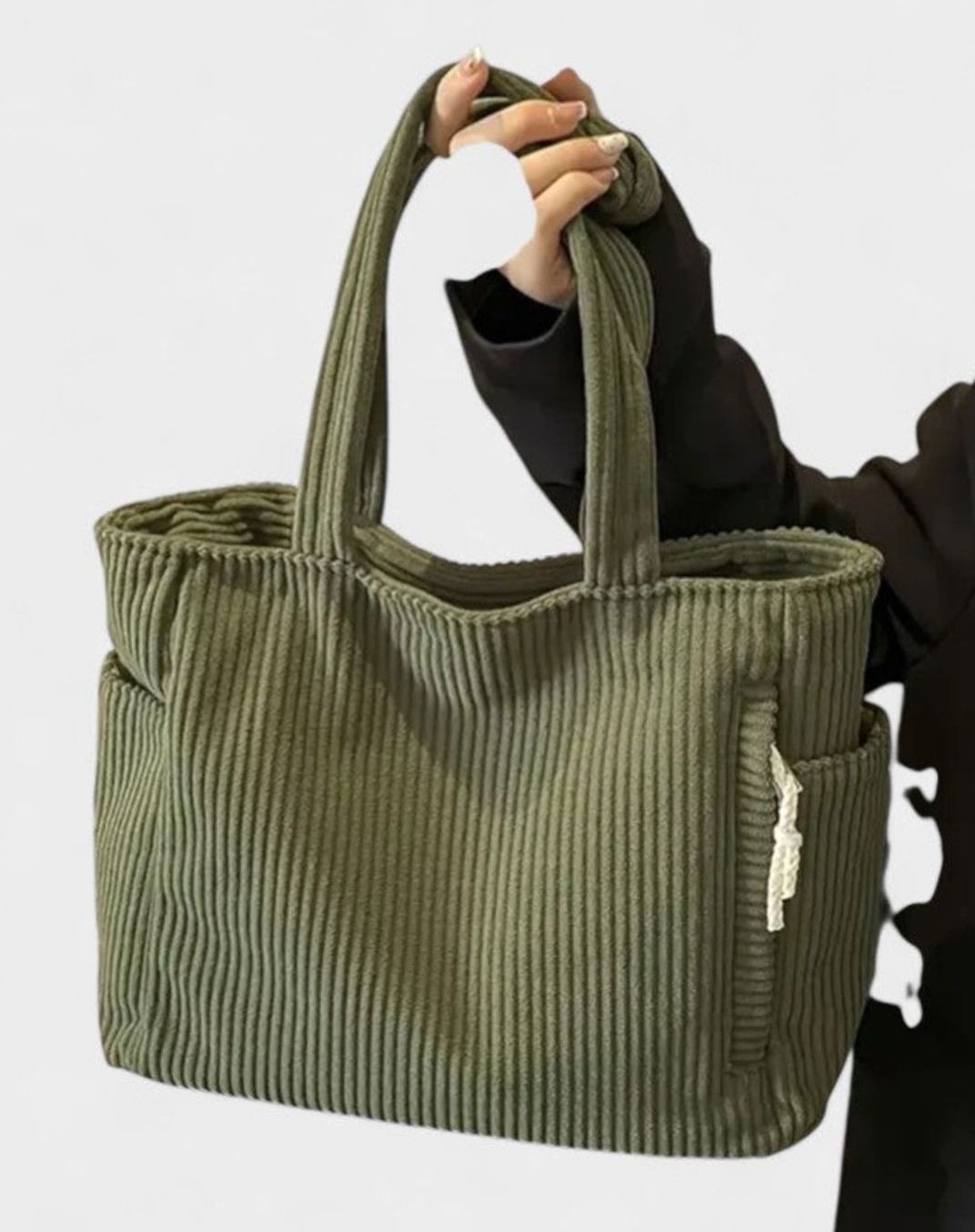 Women's Corduroy Large-Capacity Shoulder Tote Bag