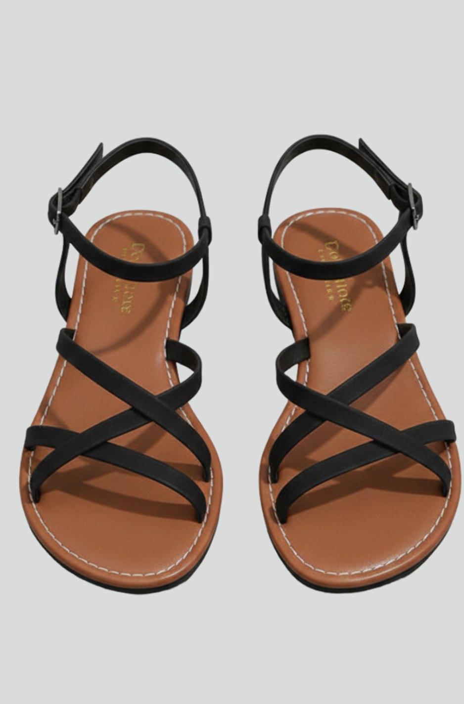 Women's Crisscross Strappy Flat Ankle-Strap Sandals