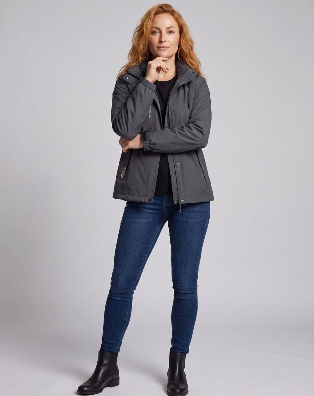 Women's Fleece-Lined Hooded Waterproof Winter Jacket