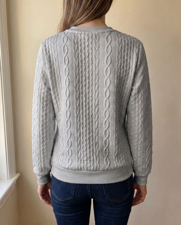 Textured Zipper Sweatshirt – Stylish &amp; Comfy
